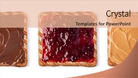  Presentation with peanut butter - Cool new PPT theme with toast with chocolate butter peanut backdrop and a lemonade colored foreground