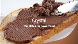  Presentation with white chocolate - PPT theme having toast-with-chocolate-pasta background and a tawny brown colored foreground