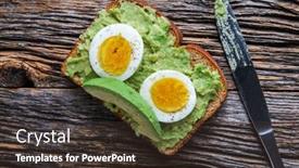  Presentation with avocado - PPT theme having toast-with-mashed-avocado background and a tawny brown colored foreground