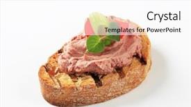  Presentation with liver cancer - Beautiful theme featuring toasted bread with liver pate backdrop and a pink colored foreground