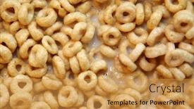  Presentation with breakfast cereal - Cool new slides with toasted-oats-cereal backdrop and a gold colored foreground