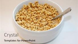  Presentation with breakfast cereal - Slide deck consisting of toasted-oats-cereal background and a lemonade colored foreground