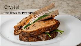  Presentation with mayonnaise - Slide deck consisting of toasted-sandwich-with-mayonnaise-ham background and a  colored foreground