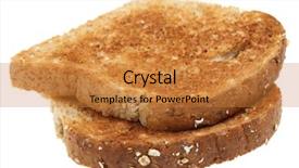  Presentation with bread - Presentation theme with toasted wholemeal bread background and a gold colored foreground