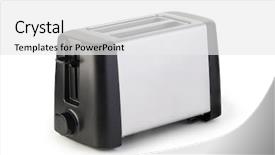  Presentation with octopus on isolated white - Slide deck consisting of toaster isolated on white background background and a white colored foreground