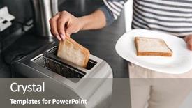  Presentation with years in the making - PPT theme consisting of toaster pastry - close up of an african background and a gray colored foreground