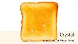  Presentation with bread - Beautiful slides featuring toaster pastry - freshly toasted bread isolated backdrop and a yellow colored foreground