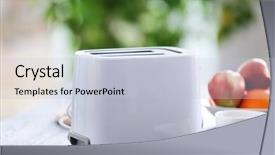  Presentation with served - Colorful presentation design enhanced with toaster pastry - served table for breakfast backdrop and a lemonade colored foreground