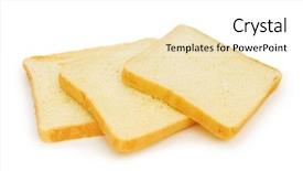  Presentation with bread - Theme consisting of toaster pastry - sliced bread isolated background and a white colored foreground