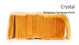  Presentation with bread - Slides having toaster pastry - sliced bread isolated background and a white colored foreground