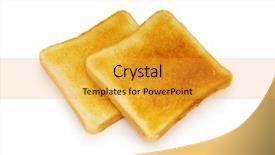  Presentation with bread - Slides having toaster pastry - sliced bread isolated background and a gold colored foreground