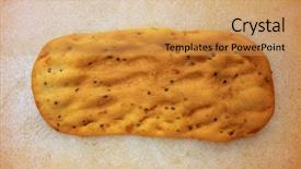  Presentation with blueberry bread - Colorful PPT theme enhanced with toaster pastry - tortas de canamones bread backdrop and a yellow colored foreground