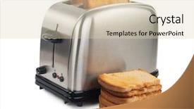  Presentation with bread - PPT theme featuring toaster with bread background and a lemonade colored foreground