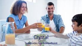  Presentation with orange juice - Slide deck enhanced with toasting glasses of orange juice background and a lemonade colored foreground