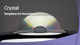  Presentation with coal burning power plant - Theme with toasting or burning a dvd background and a dark gray colored foreground