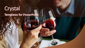  Presentation with toasting - Colorful PPT theme enhanced with toasting with red wine backdrop and a wine colored foreground