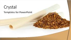  Presentation with tobacco - Beautiful theme featuring tobacco isolated on white backdrop and a white colored foreground