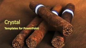  Presentation with tobacco - Beautiful presentation design featuring tobacco leaf - detailed photo of cigars backdrop and a wine colored foreground