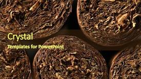  Presentation with tobacco - Colorful presentation theme enhanced with tobacco leaf - havana cigars texture backdrop and a tawny brown colored foreground