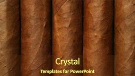  Presentation with cuban cigars in boxes - Presentation theme enhanced with tobacco leaf - havana cigars texture background and a tawny brown colored foreground