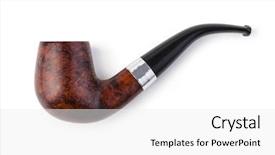  Presentation with tobacco - Audience pleasing slide set consisting of tobacco pipe on a white backdrop and a white colored foreground