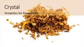  Presentation with tobacco - Slide deck with tobacco background and a yellow colored foreground