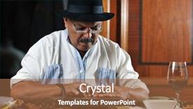  Presentation with cuban - Slide deck enhanced with tobaco - older senior man making luxury background and a tawny brown colored foreground