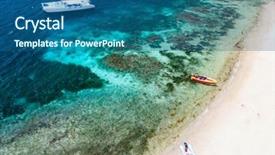  Presentation with drone - Amazing PPT layouts having tobago cays in st vincent backdrop and a ocean colored foreground