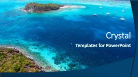  Presentation with drone - PPT theme consisting of tobago cays in st vincent background and a  colored foreground