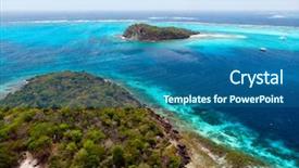 Presentation with drone - Slide deck with tobago cays in st vincent background and a  colored foreground