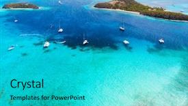  Presentation with drone - Presentation theme having tobago cays in st vincent background and a  colored foreground