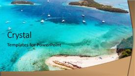  Presentation with tropical top view summer botanical - Slides featuring tobago cays in st vincent background and a  colored foreground