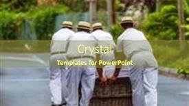  Presentation with island - Presentation enhanced with toboggan-riders-on-sledge background and a tawny brown colored foreground