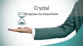  Presentation with hand holding puzzle piece - Colorful PPT theme enhanced with toc - businessman holding an illustration backdrop and a white colored foreground