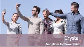  Presentation with young people in the club - Beautiful PPT layouts featuring closeup today's young people backdrop and a gray colored foreground