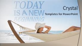  Presentation with new beginning - Theme having today is a new beginning background and a light blue colored foreground