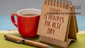  Presentation with positive attitude - Slides enhanced with today-is-always-the-best background and a coral colored foreground