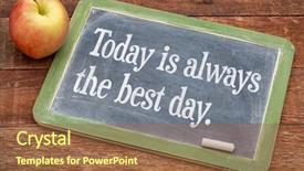  Presentation with positive words - Beautiful PPT layouts featuring today is always the best backdrop and a tawny brown colored foreground