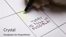  Presentation with possible - Presentation theme featuring today is full of possible background and a white colored foreground