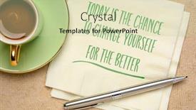  Presentation with self change - Slides consisting of today-is-the-chance background and a mint green colored foreground