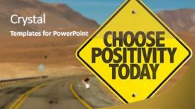  Presentation with positivity - Cool new presentation design with today sign on desert road backdrop and a violet colored foreground