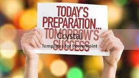  Presentation with todays world - Amazing slide set having success placard with bokeh background backdrop and a coral colored foreground