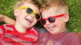  Presentation with big brothers - Amazing presentation theme having toddler - smiling brothers backdrop and a red colored foreground
