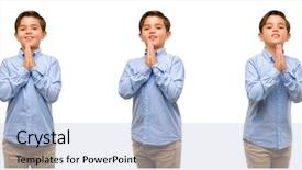  Presentation with child eye - Amazing slides having toddler child with green eye backdrop and a  colored foreground