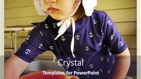  Presentation with water sun - PPT theme having toddler girl in swimsuit and sun hat playing with water table and toys in a backyard during summer background and a wine colored foreground