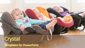  Presentation with infants - Beautiful theme featuring toddler group lying in baby backdrop and a tawny brown colored foreground