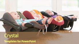  Presentation with new born - Cool new PPT theme with toddler group lying in baby backdrop and a tawny brown colored foreground
