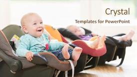  Presentation with new born - PPT theme having toddler group lying in baby background and a cream colored foreground