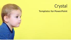  Presentation with doing the right thing - Beautiful presentation featuring toddler looking to the right backdrop and a  colored foreground