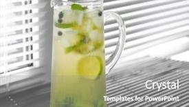  Presentation with blueberry - Slide deck consisting of toddy drink - fresh lemonade with lime background and a  colored foreground